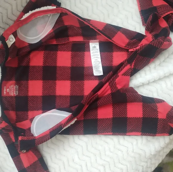Carter's Baby Plaid Fleece Sleeper & Vest Set - Picture 8 of 10